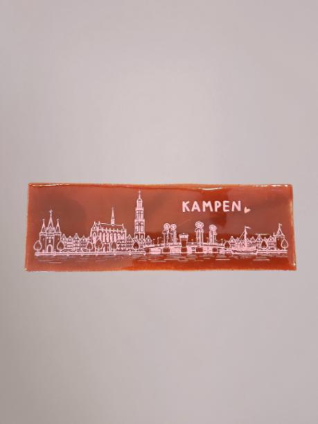 Tegeltje Kampen 15 x 5 cm rood - Yett Agenturen