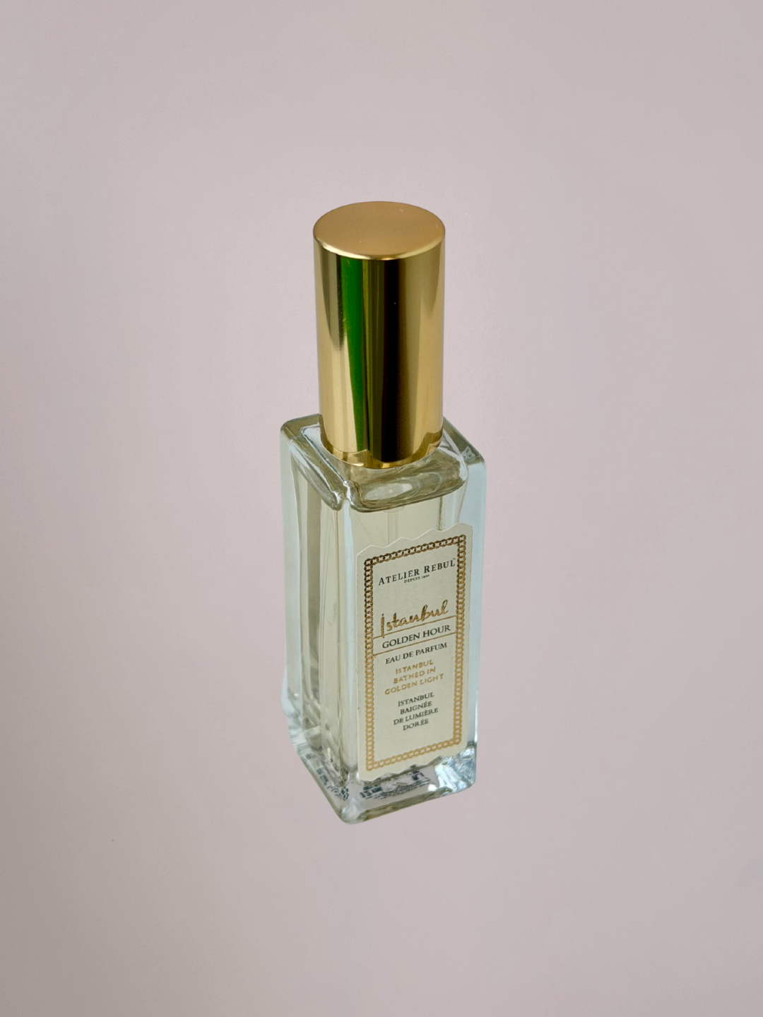 Atelier Rebul Golden Hour parfum 12 ml in compact elegant flesje voor onderweg