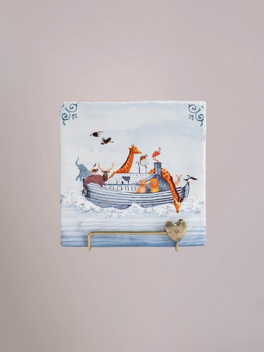 Golden Stand Heart messing tegelhouder met StoryTiles tegel