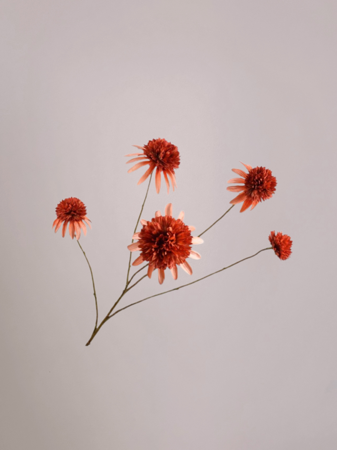 Silk-ka Rudbeckia Rood 90 cm zijden rudbeckia kunsttak voor levendige interieurdecoratie