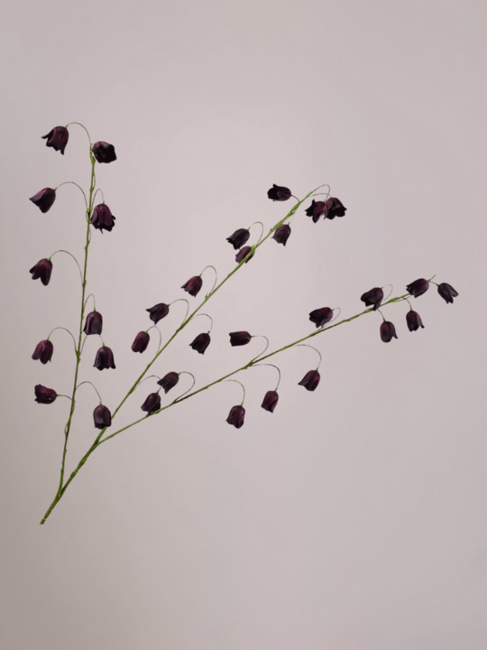 Fritillaria tak bordeaux 97 cm van Silk‑ka met realistische bloemvorm voor elegant interieur