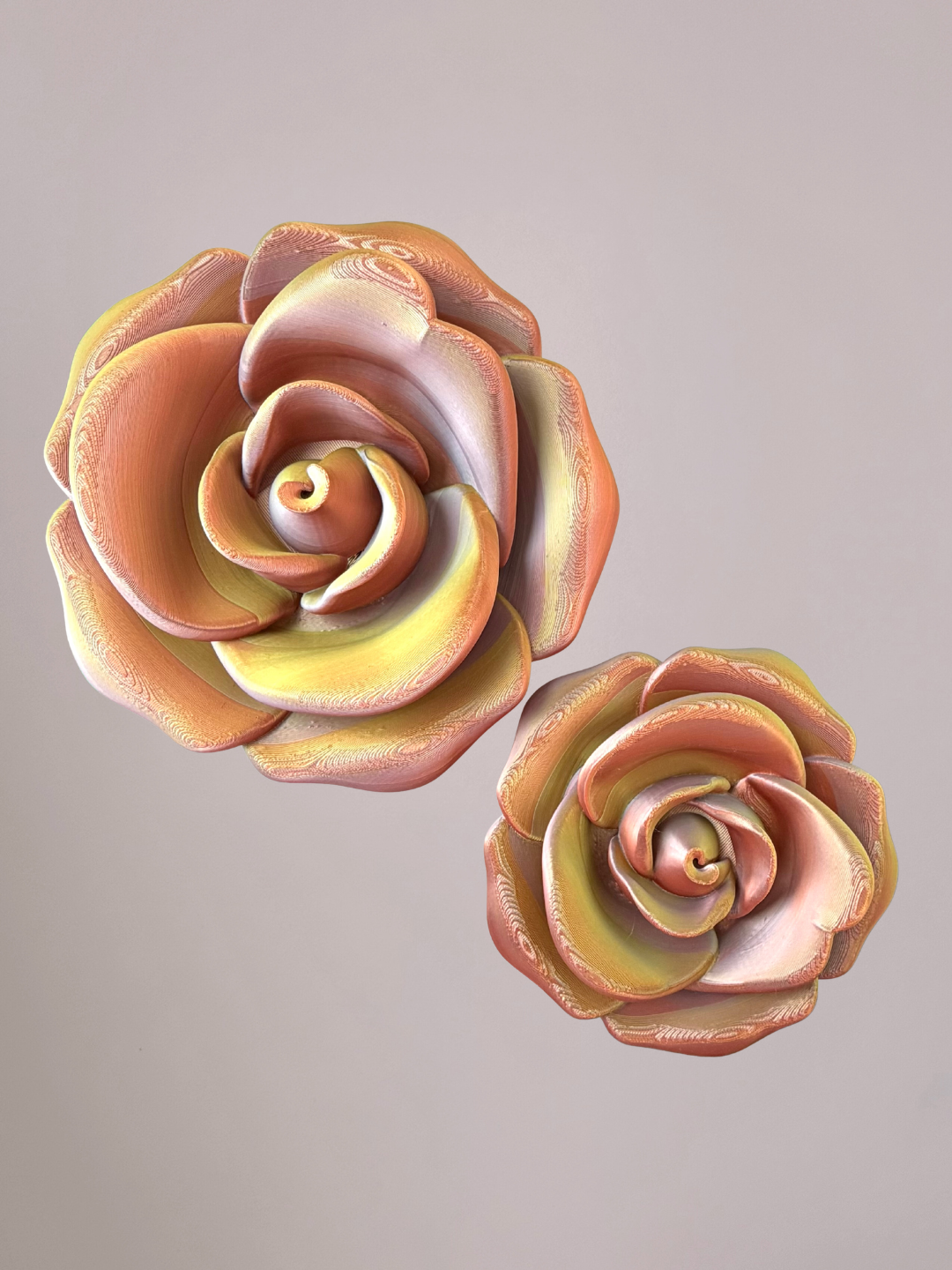 3D wandbloem roos goud koper zilver – luxe wanddecoratie