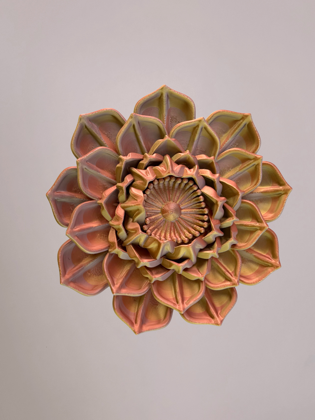 3D wandbloem waterlelie goud koper zilver – luxe wanddecoratie
