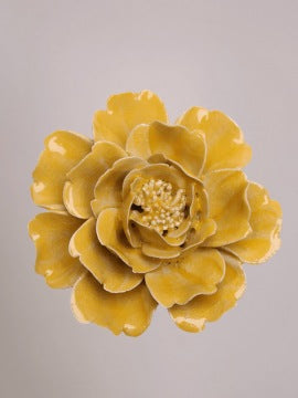 Chive Keramische Bloem Burnt Yellow Rose