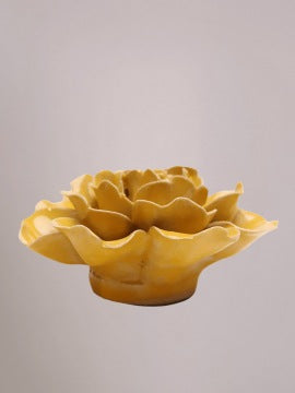 Chive Keramische Bloem Burnt Yellow Rose