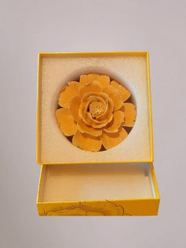 Chive Keramische Bloem Burnt Yellow Rose
