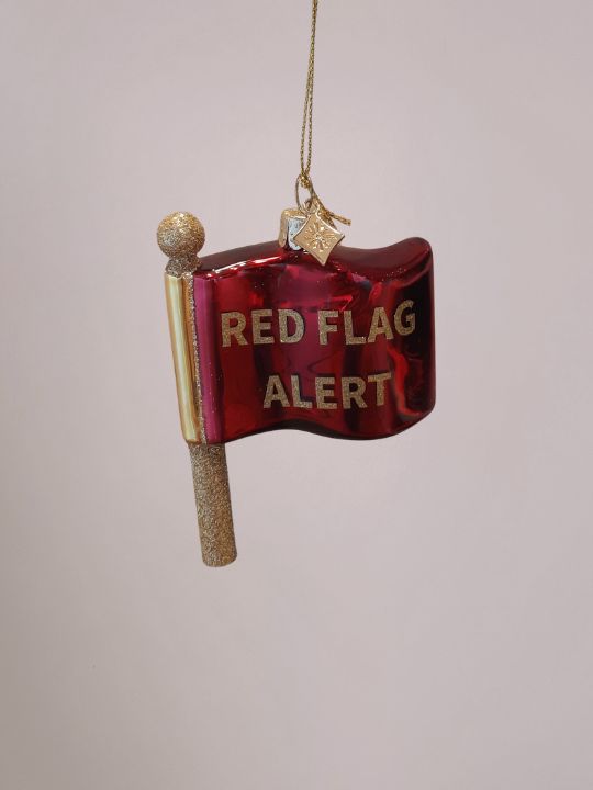 Vondels Kerstbal Rode Vlag