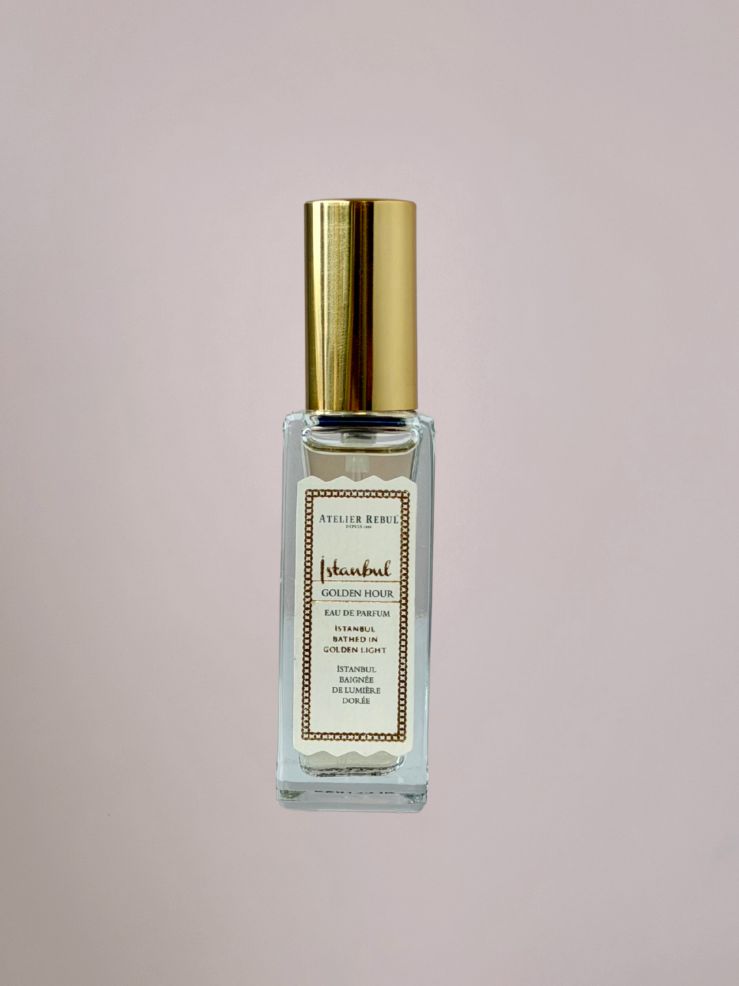 Atelier Rebul Golden Hour parfum 12 ml in compact elegant flesje voor onderweg