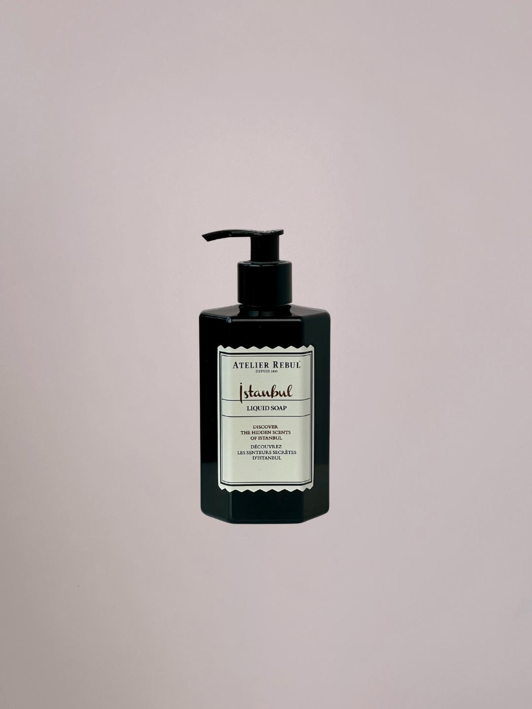 Atelier Rebul Istanbul handzeep in glas, hoogwaardige was en elegante afwerking