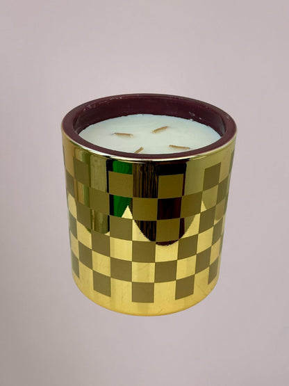 Bovenaanzicht van Atelier Rebul XL Geurkaars Appel-Kaneel 950 g – elegante kaars met warme appel-kaneel geur voor huis en decoratie.
