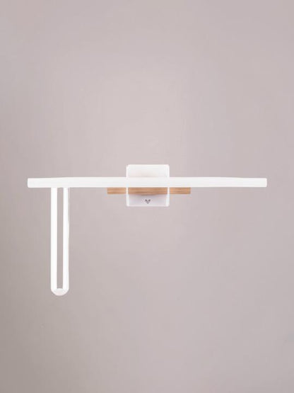 Witte bloemenplank van Studio Mippe met reageerbuisje van glas, ideaal voor bloemen aan de muur.