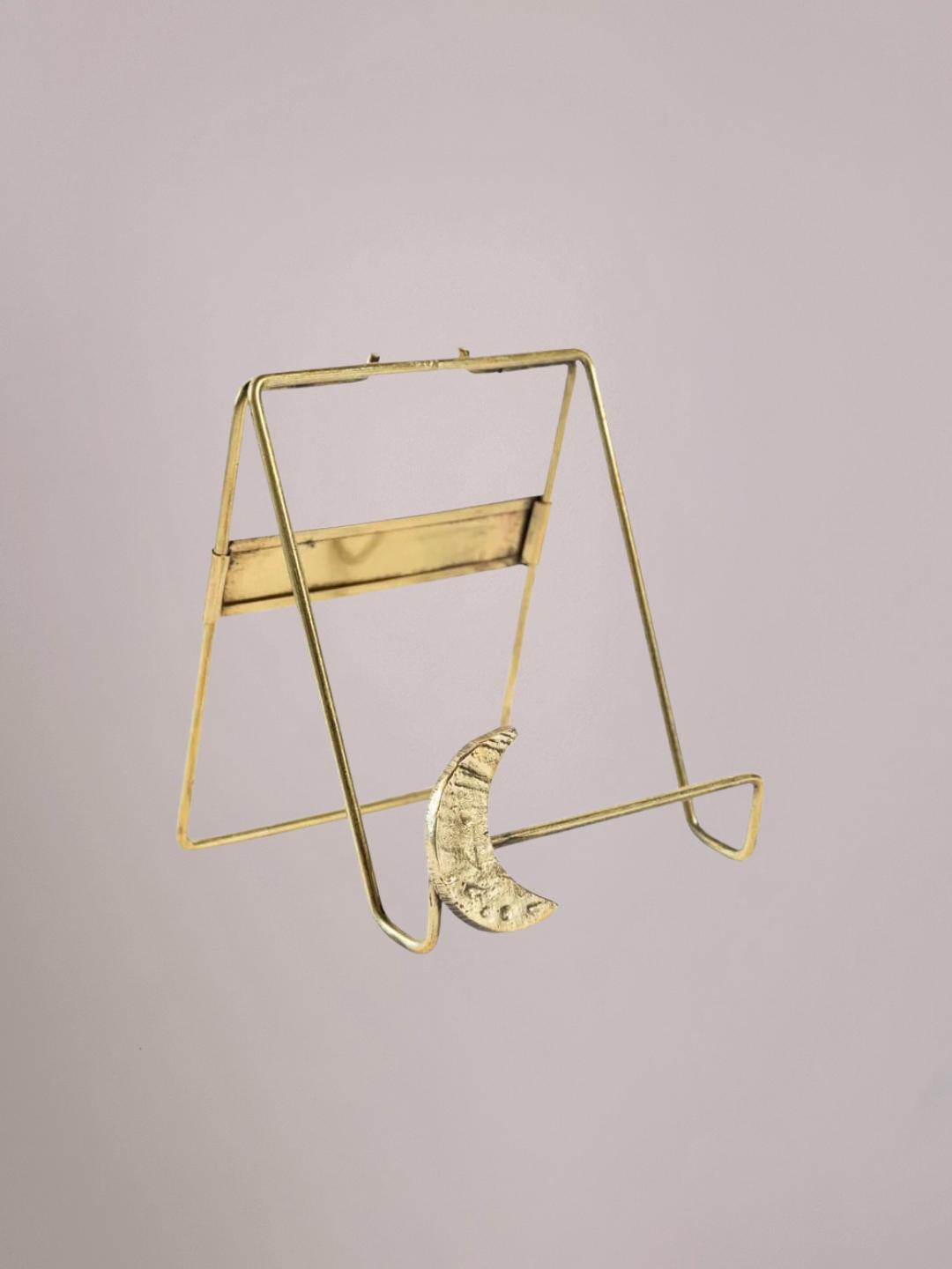 Golden Stand Moon messing tegelhouder met maanaccent