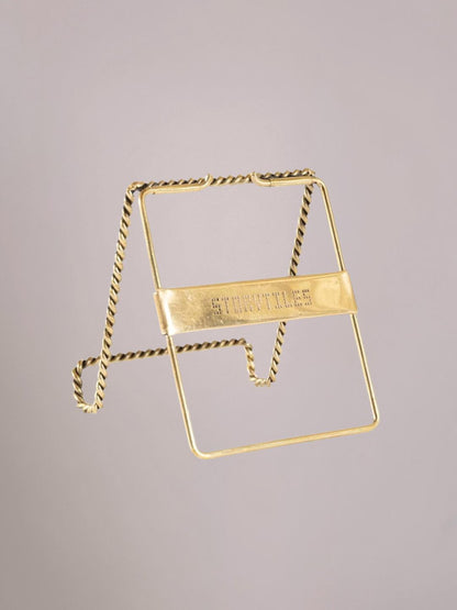 Achterkant van Golden Twisted Stand messing tegelhouder met gedraaid design