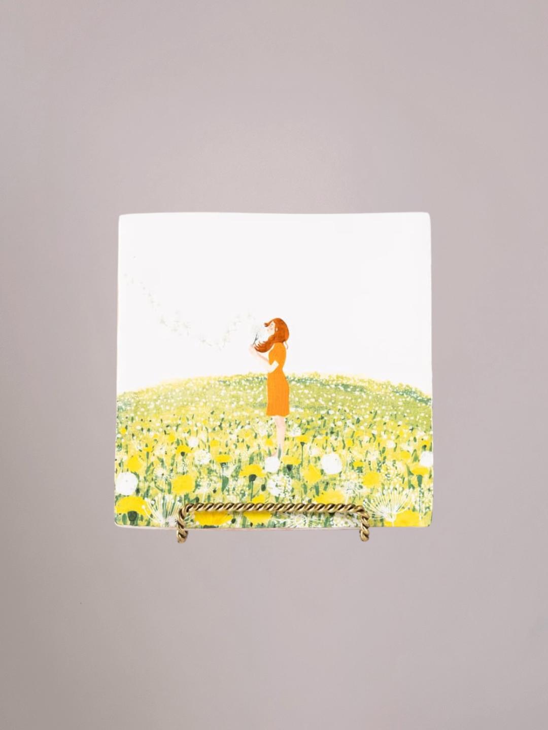 Golden Twisted Stand messing tegelhouder met StoryTiles tegel