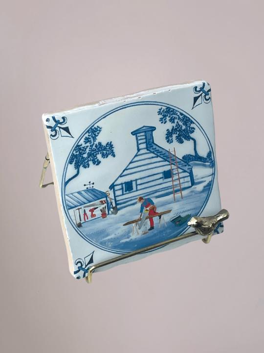 StoryTiles tegeltje Handyman 10x10 cm – origineel Vaderdag cadeau met handige klusser en nostalgische uitstraling