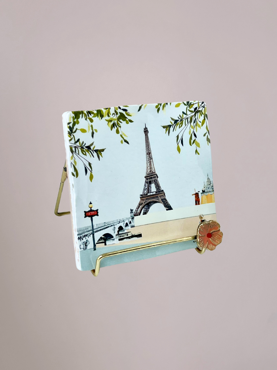 StoryTiles tegeltje Paris I Love You met Eiffeltoren en romantisch Parijs tafereel op keramisch tegeltje