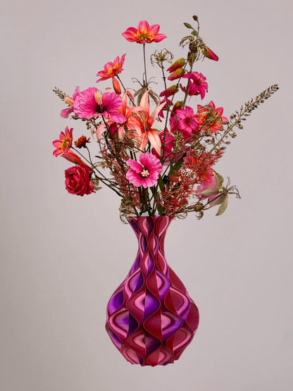 Elegant roze-goud Silk-ka kunstbloemen boeket van echte zijde in roze 3D-vaas voor stijlvolle woondecoratie