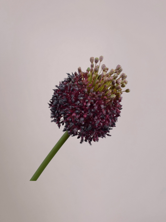 Silk‑ka distel steel violet paars 87 cm met levensechte bloemkoppen