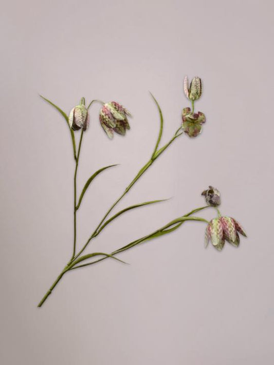 Fritillaria kunsttak groen 64 cm van Silk-ka met klokvormige bloemen