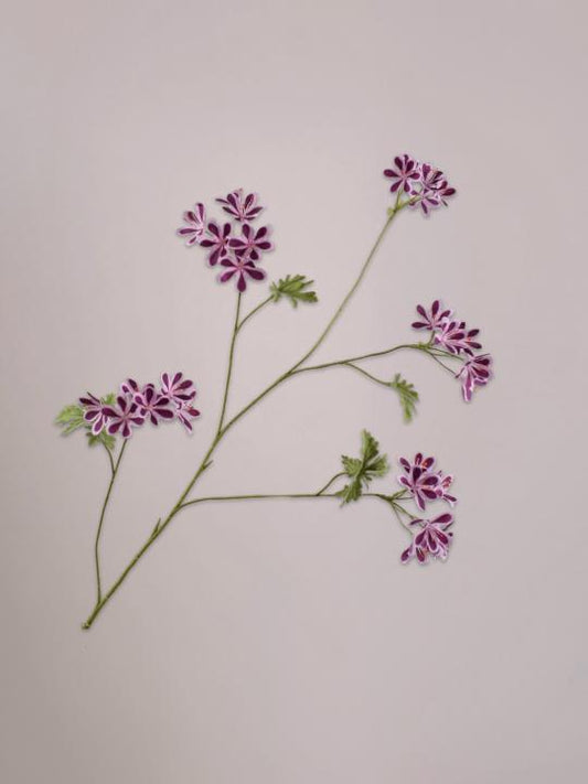 Geranium kunsttak paars gemeleerd 94 cm van Silk-ka met volle bloemen