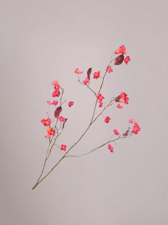 kunsttak kardinaalsmutsbessen fuchsia/roze in vaas, zijde bloemen van Silk-ka bij Anja Bloementrends