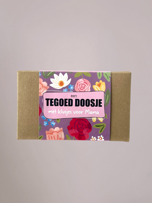 Moederdag tegoeddoosje met bonnen voor klusjes, ideaal om je moeder te verrassen.