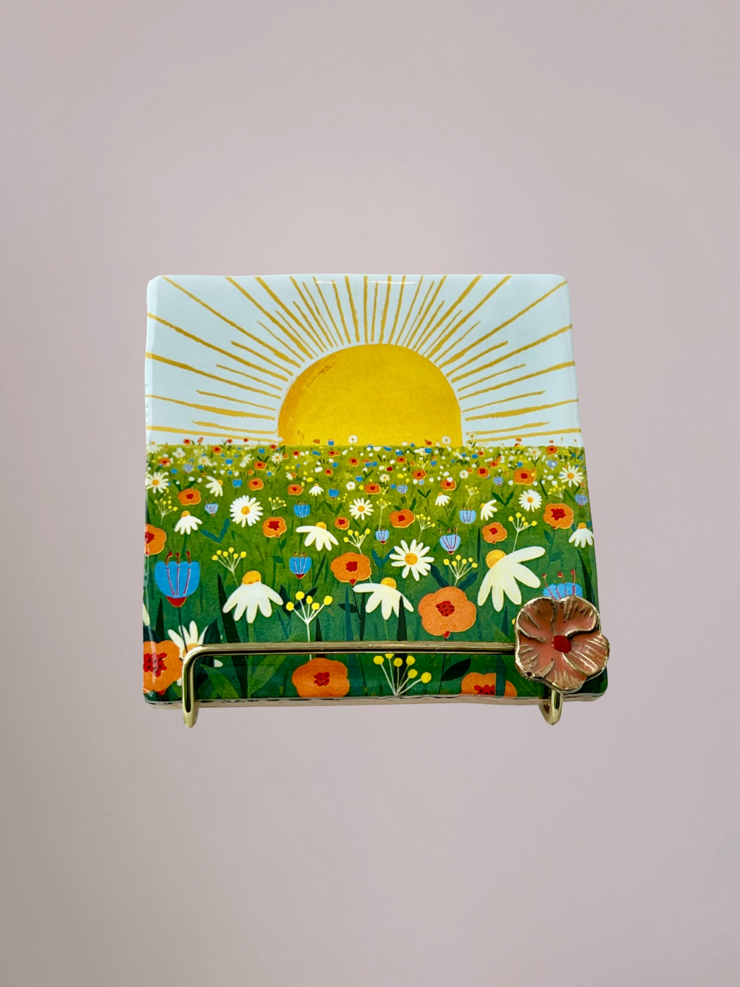 StoryTiles tegeltje The Sun Will Shine On You met zonnig en hoopvol illustratief ontwerp op keramisch tegeltje