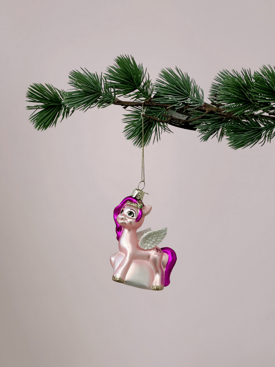 Vondels My Little Pony Pipp kerstbal hangend in kerstboom, vrolijk en kleurrijk ornament voor kinderen en liefhebbers van bijzondere kerstballen