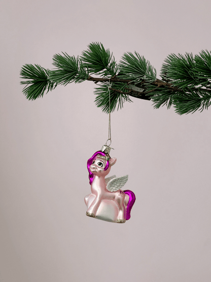 Vondels My Little Pony Pipp kerstbal hangend in kerstboom, vrolijk en kleurrijk ornament voor kinderen en liefhebbers van bijzondere kerstballen