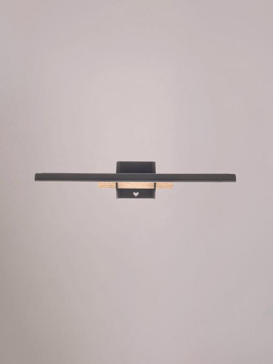 Voorkant van de zwarte wandplank medium van Studio Mippe, krachtig en modern.